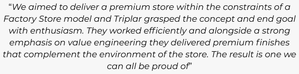 Client testimonial from retail fixture, fittings and shopfitting solutions (2)